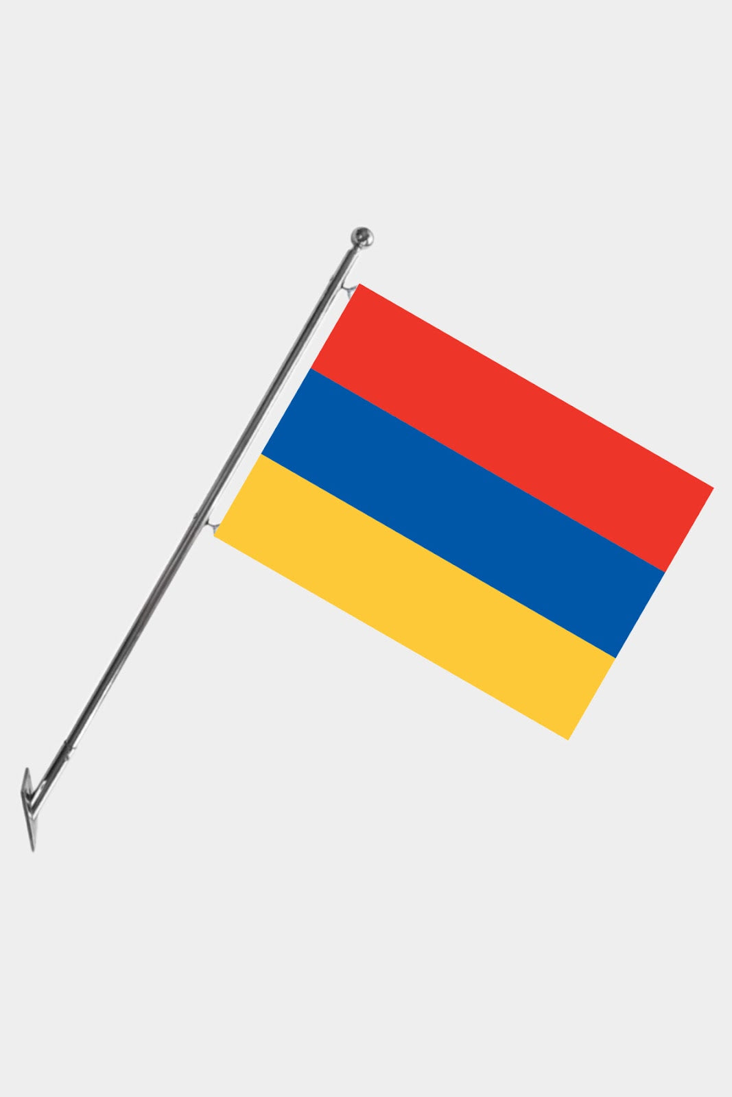 Armenia Wall-Mounted Telescopic Flagpole Set — Polyester