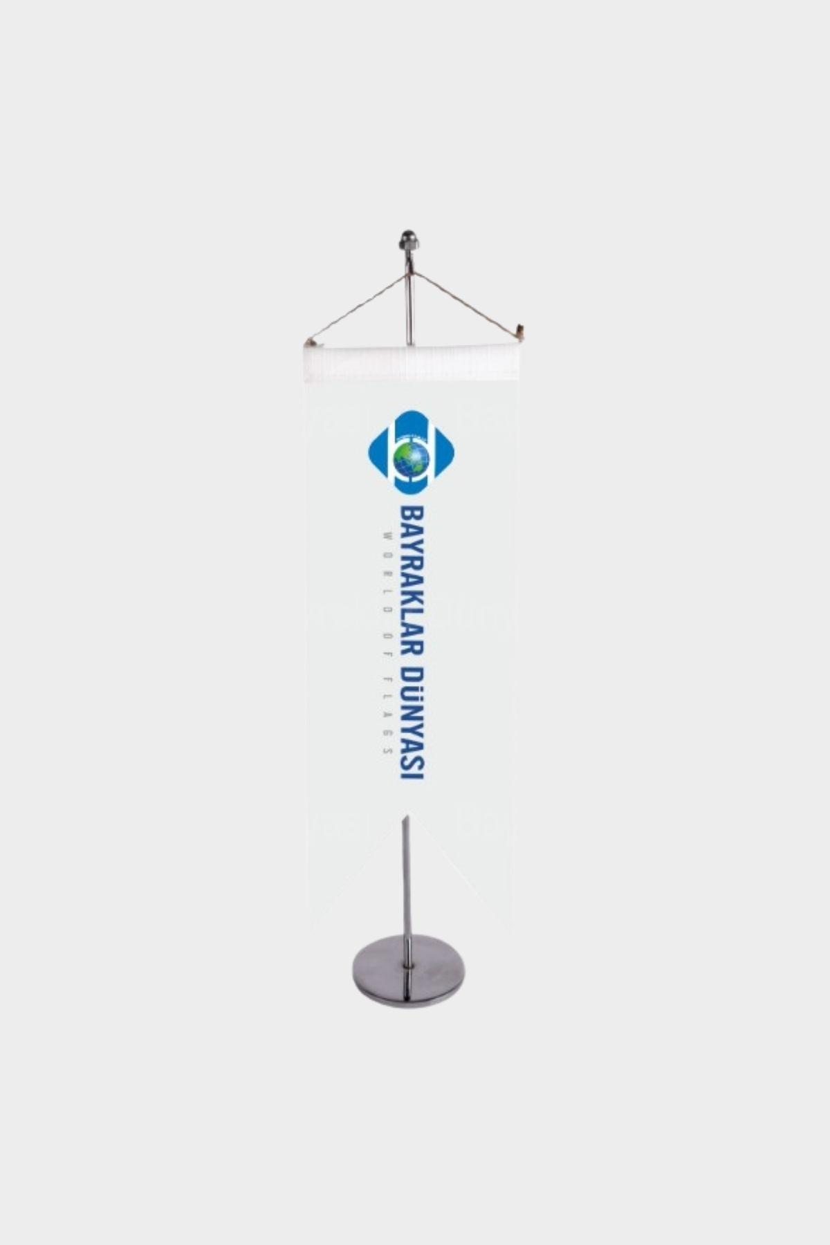 Swallowtail Desk Flag with Top Hook — Satin 15×22.5 cm