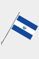 El Salvador Wall-Mounted Telescopic Flagpole Set — Polyester