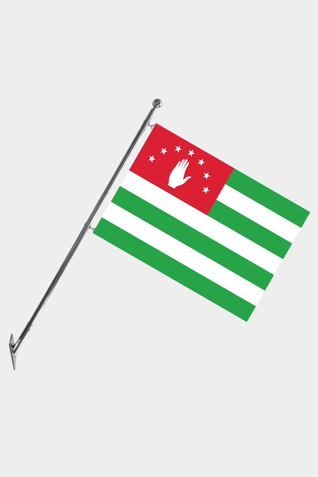 Abkhazia Wall-Mounted Telescopic Flagpole Set — Polyester