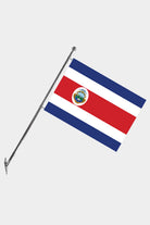 Costa Rica Wall-Mounted Telescopic Flagpole Set — Polyester
