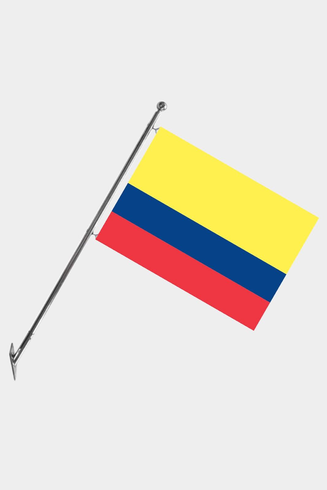 Colombia Wall-Mounted Telescopic Flagpole Set — Polyester