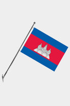 Cambodia Wall-Mounted Telescopic Flagpole Set — Polyester