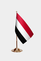 Yemen Gold Desk Flag - Premium Metal Stand