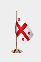 Georgia Gold Desk Flag - Premium Metal Stand