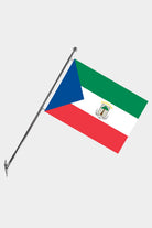 Equatorial Guinea Wall-Mounted Telescopic Flagpole Set — Polyester