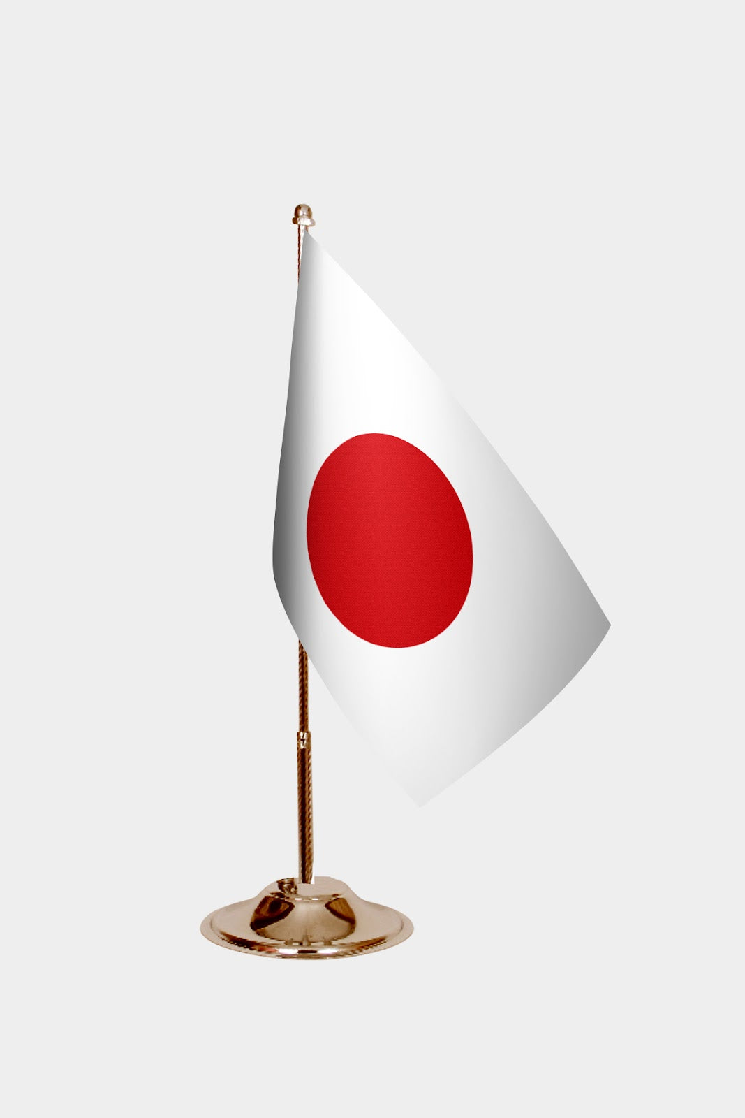 Japan Gold Desk Flag - Premium Metal Stand