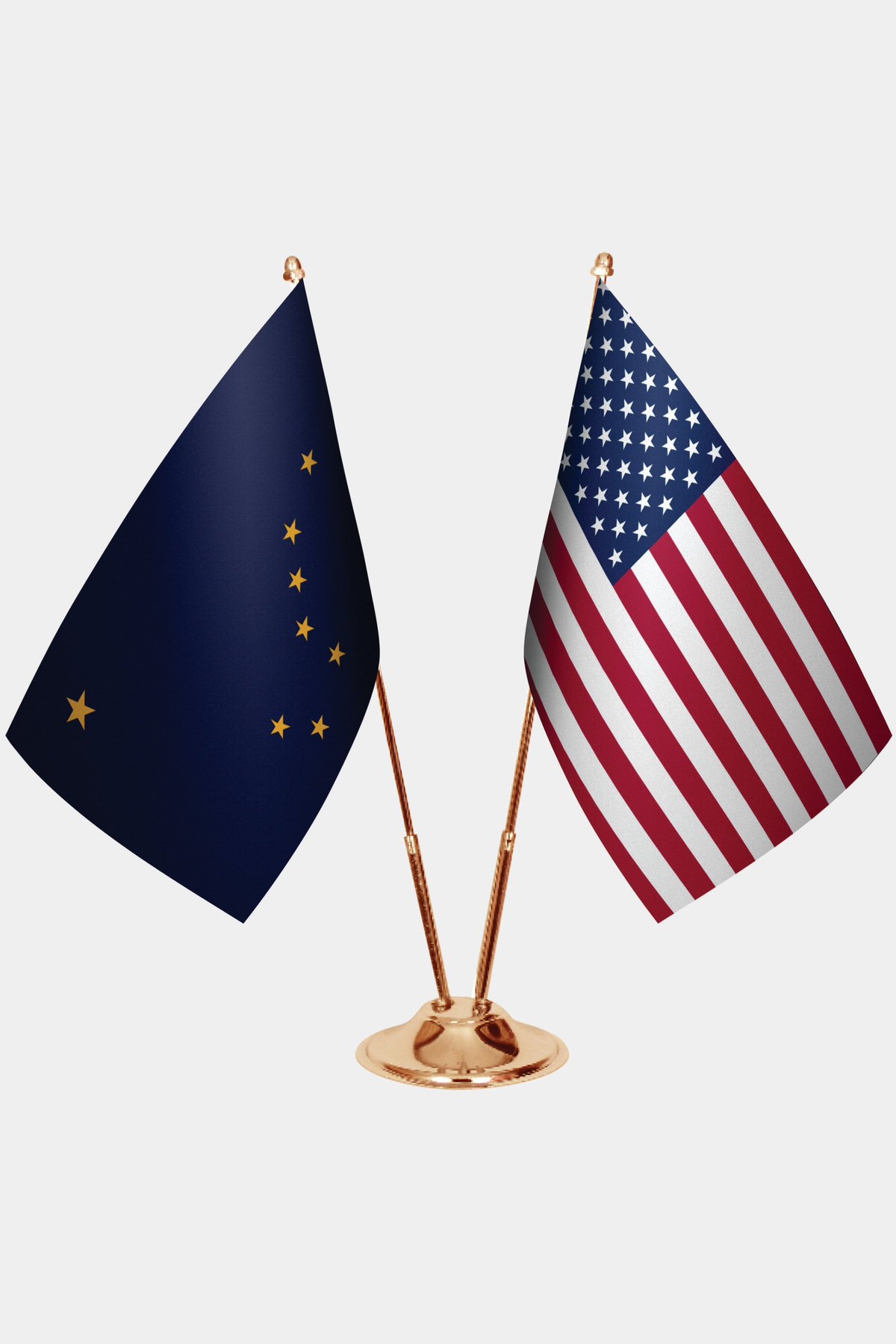 Alaska Gold Desk Flag