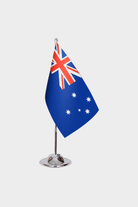 Australia Desk Flag - Premium Double-Layer Satin with Chrome L-Shaped Stand | Professional Quality Country Desk Flag for Government Offices and Institutions