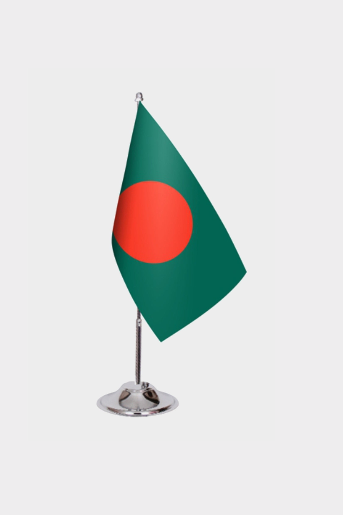 Bangladesh Desk Flag - Premium Double-Layer Satin with Chrome L-Shaped Stand | Professional Quality Country Desk Flag for Government Offices and Institutions