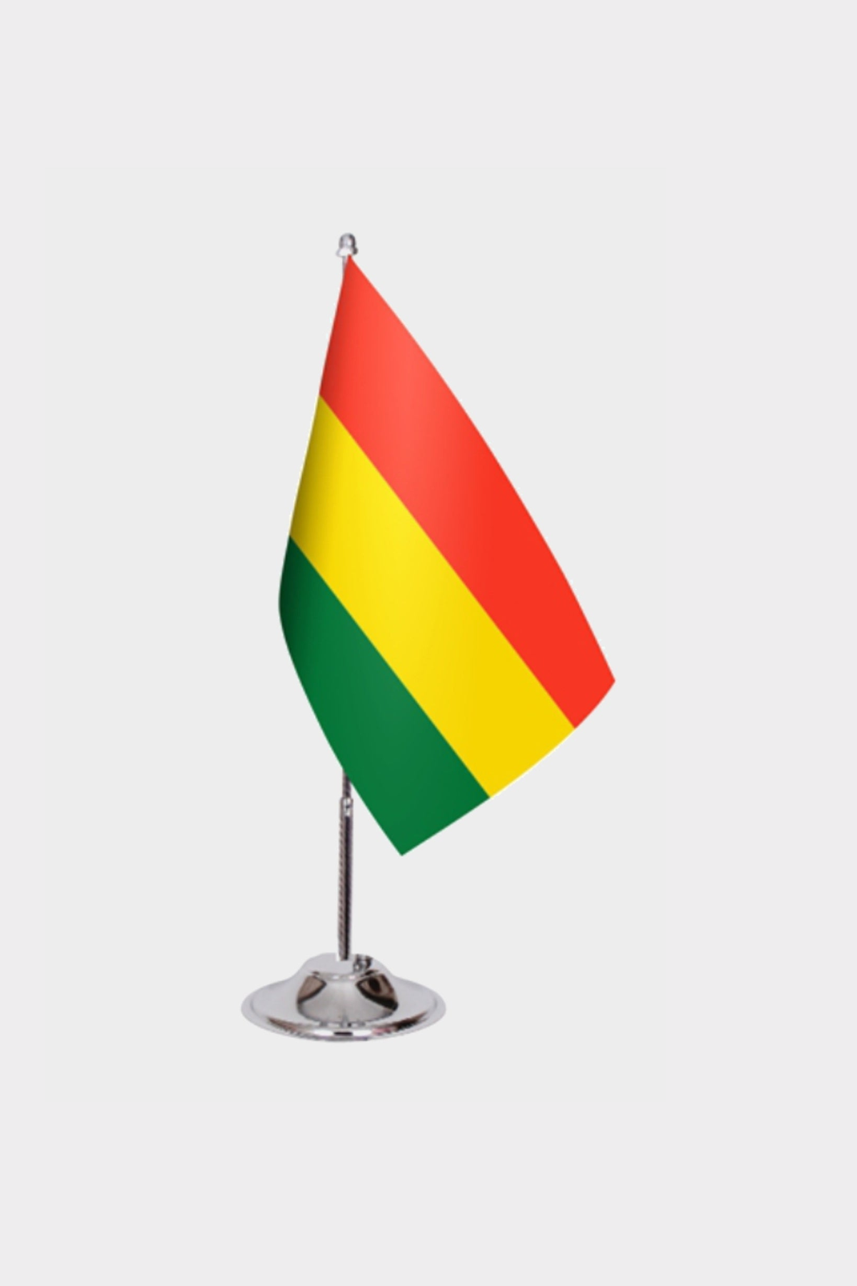 Bolivia Desk Flag - Premium Double-Layer Satin with Chrome L-Shaped Stand | Professional Quality Country Desk Flag for Government Offices and Institutions