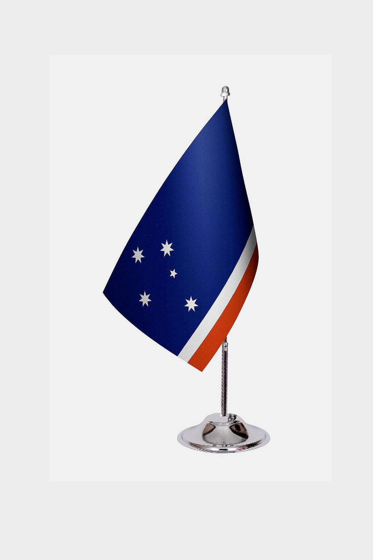 Gagavuz Desk Flag - Premium Double-Layer Satin with Chrome L-Shaped Stand | Professional Quality Country Desk Flag for Government Offices and Institutions