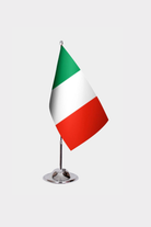 Italy Desk Flag - Premium Double-Layer Satin with Chrome L-Shaped Stand | Professional Quality Country Desk Flag for Government Offices and Institutions