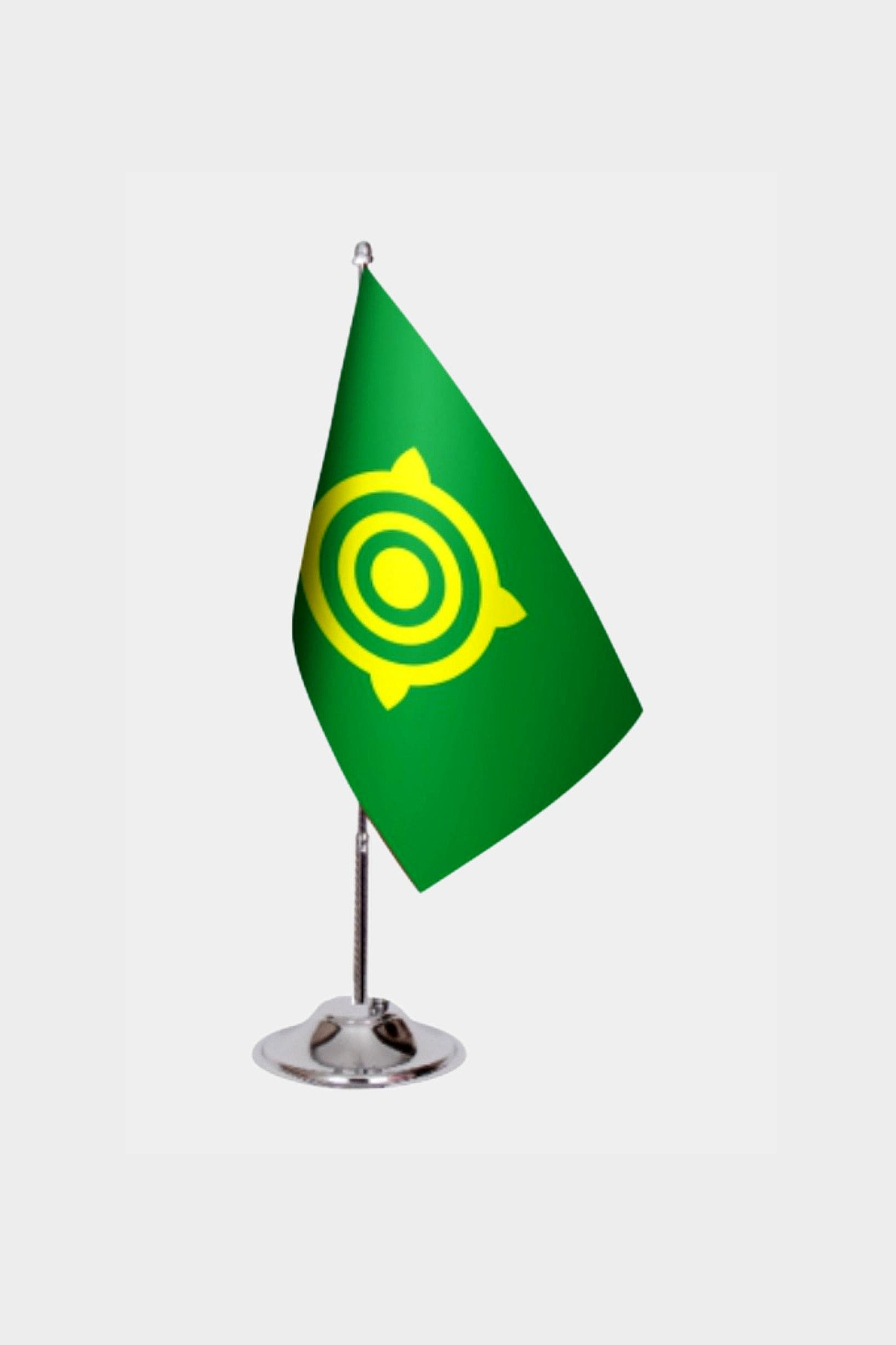 Khakas Republic Desk Flag - Premium Double-Layer Satin with Chrome L-Shaped Stand | Professional Quality Country Desk Flag for Government Offices and Institutions