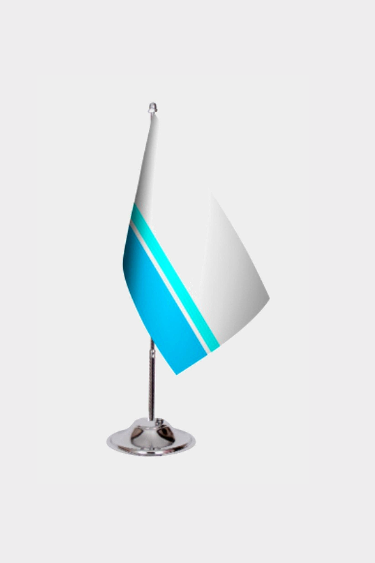 Mountain Altay Desk Flag - Premium Double-Layer Satin with Chrome L-Shaped Stand | Professional Quality Country Desk Flag for Government Offices and Institutions