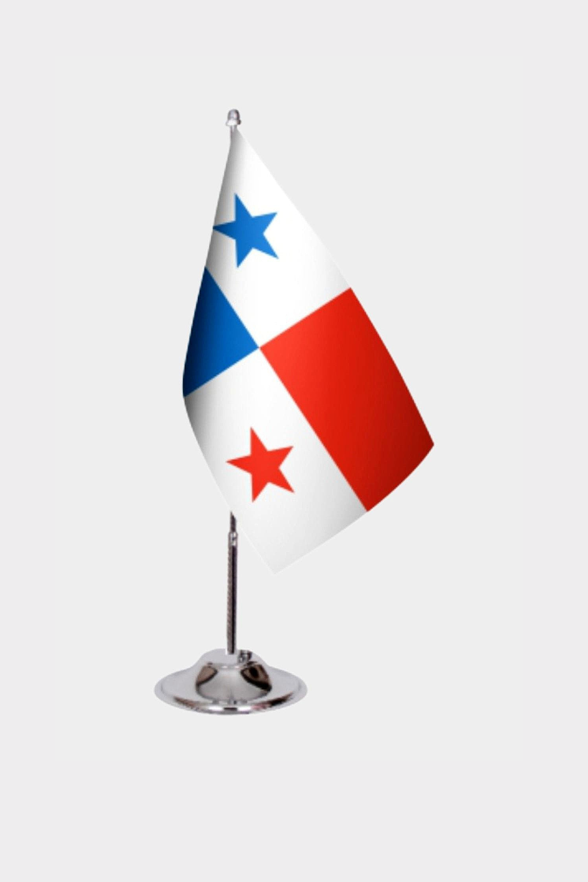 Panama Desk Flag - Premium Double-Layer Satin with Chrome L-Shaped Stand | Professional Quality Country Desk Flag for Government Offices and Institutions