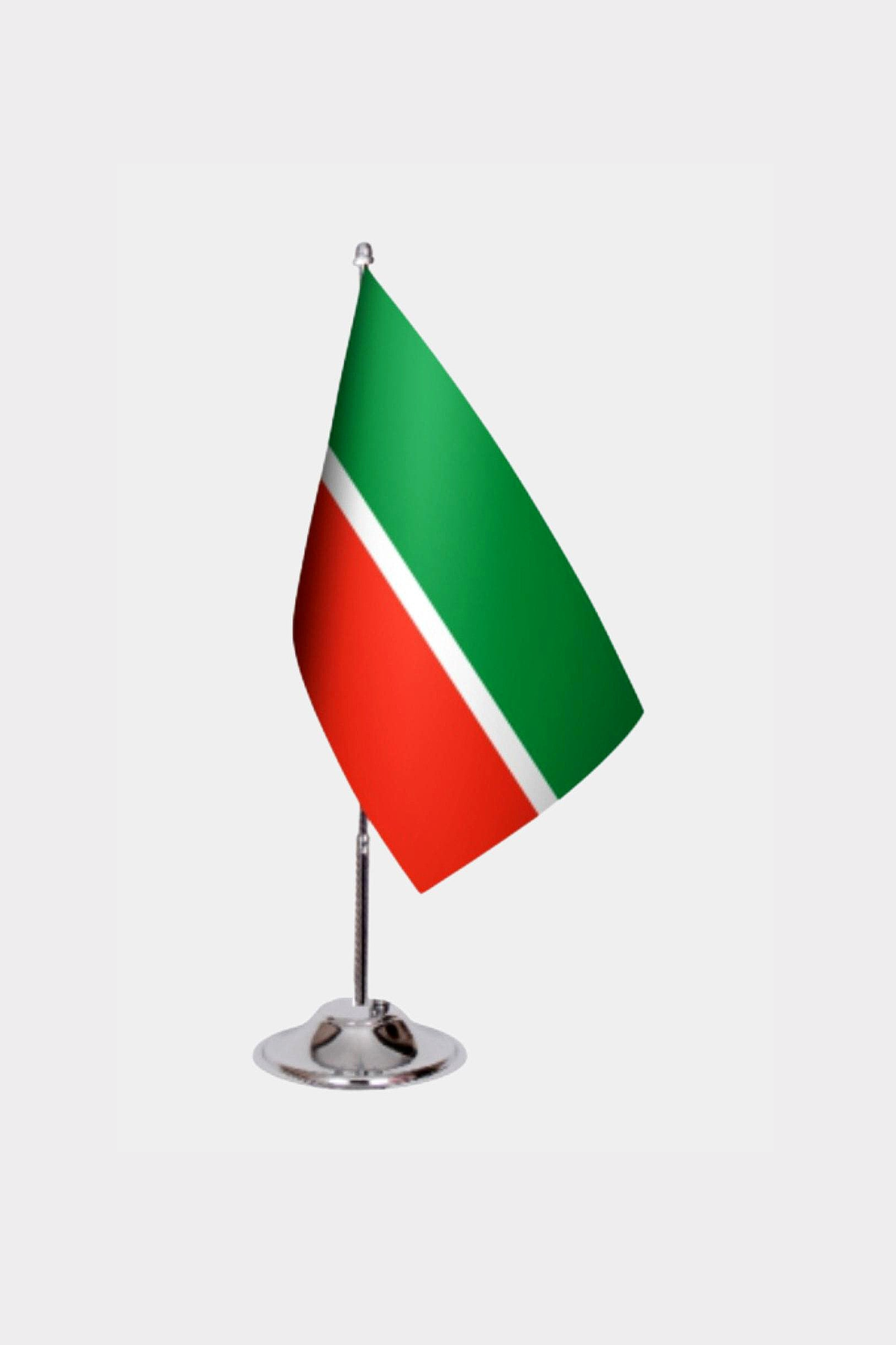 Tatarstan Desk Flag - Premium Double-Layer Satin with Chrome L-Shaped Stand | Professional Quality Country Desk Flag for Government Offices and Institutions