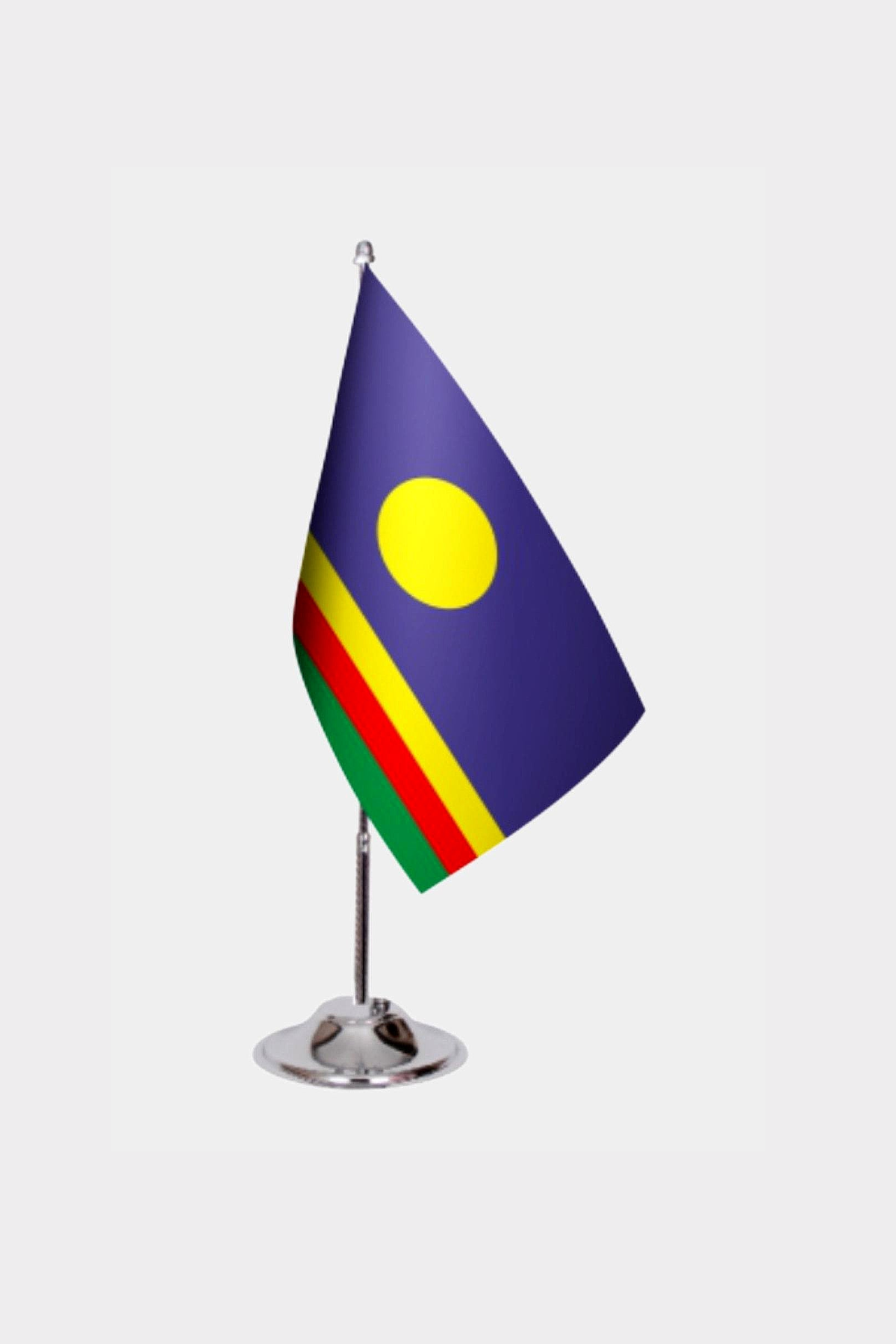 Yakutia Desk Flag - Premium Double-Layer Satin with Chrome L-Shaped Stand | Professional Quality Country Desk Flag for Government Offices and Institutions