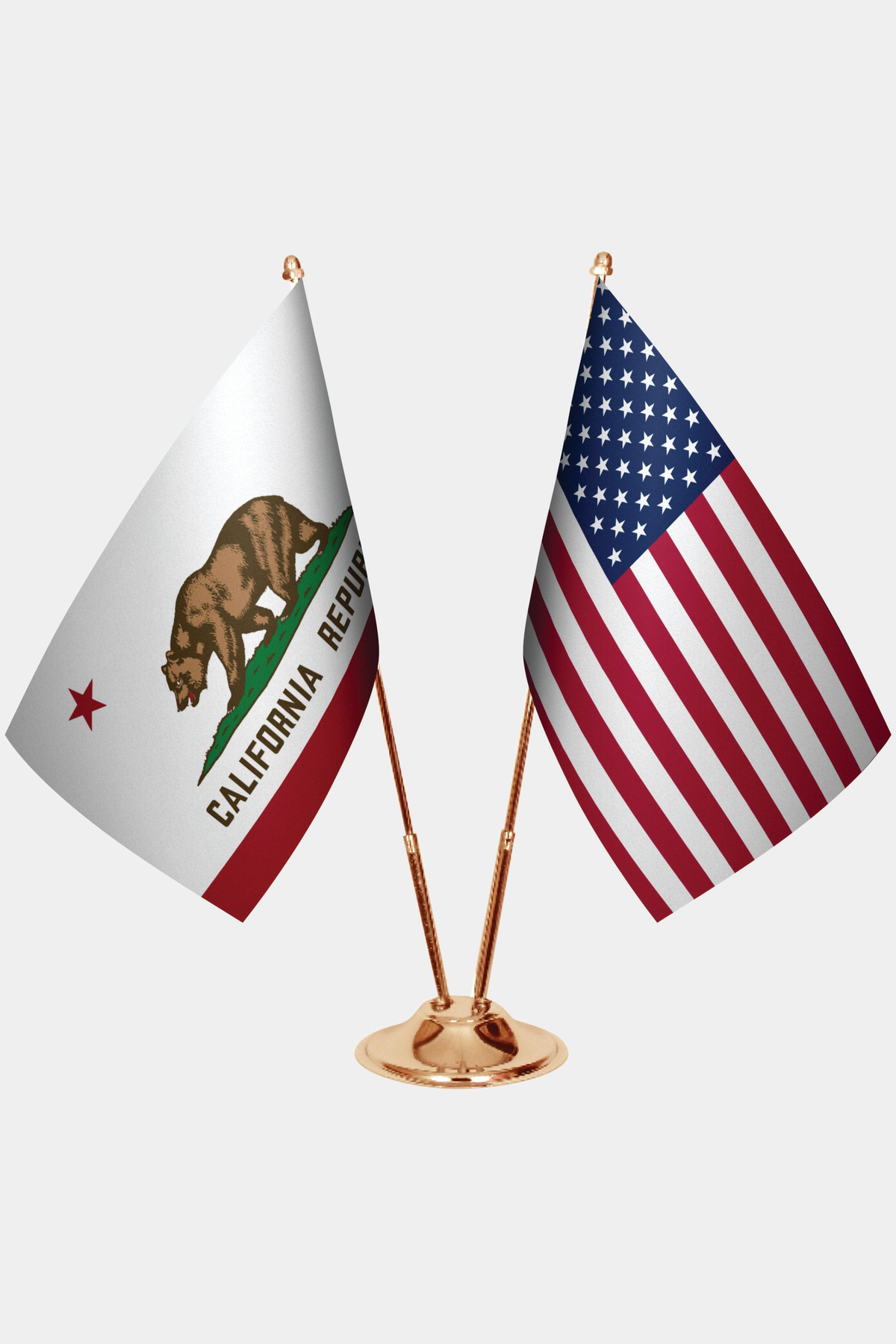 California Gold Desk Flag