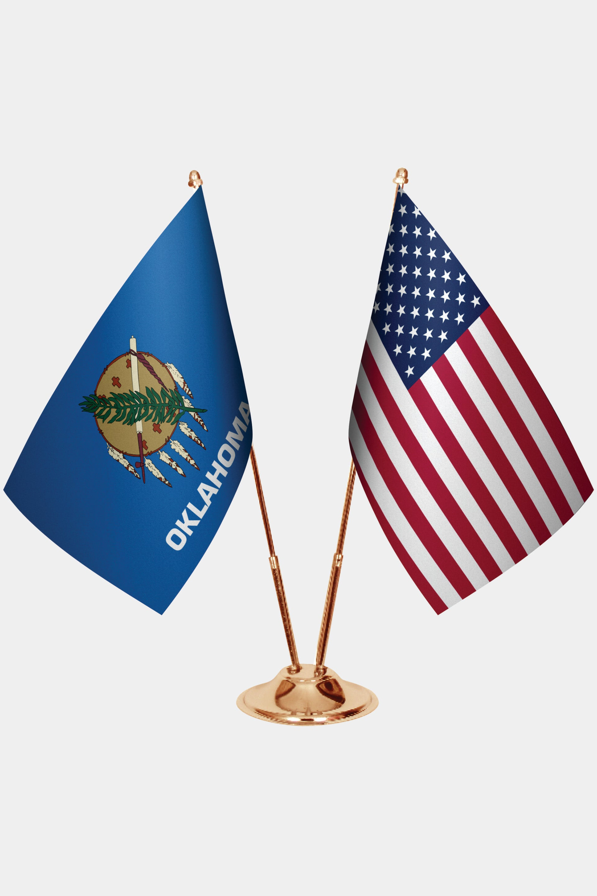 Oklahoma Gold Desk Flag
