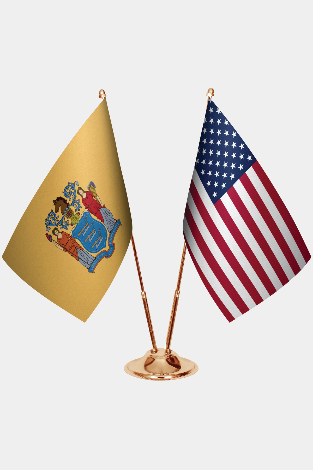 New Jersey Gold Desk Flag