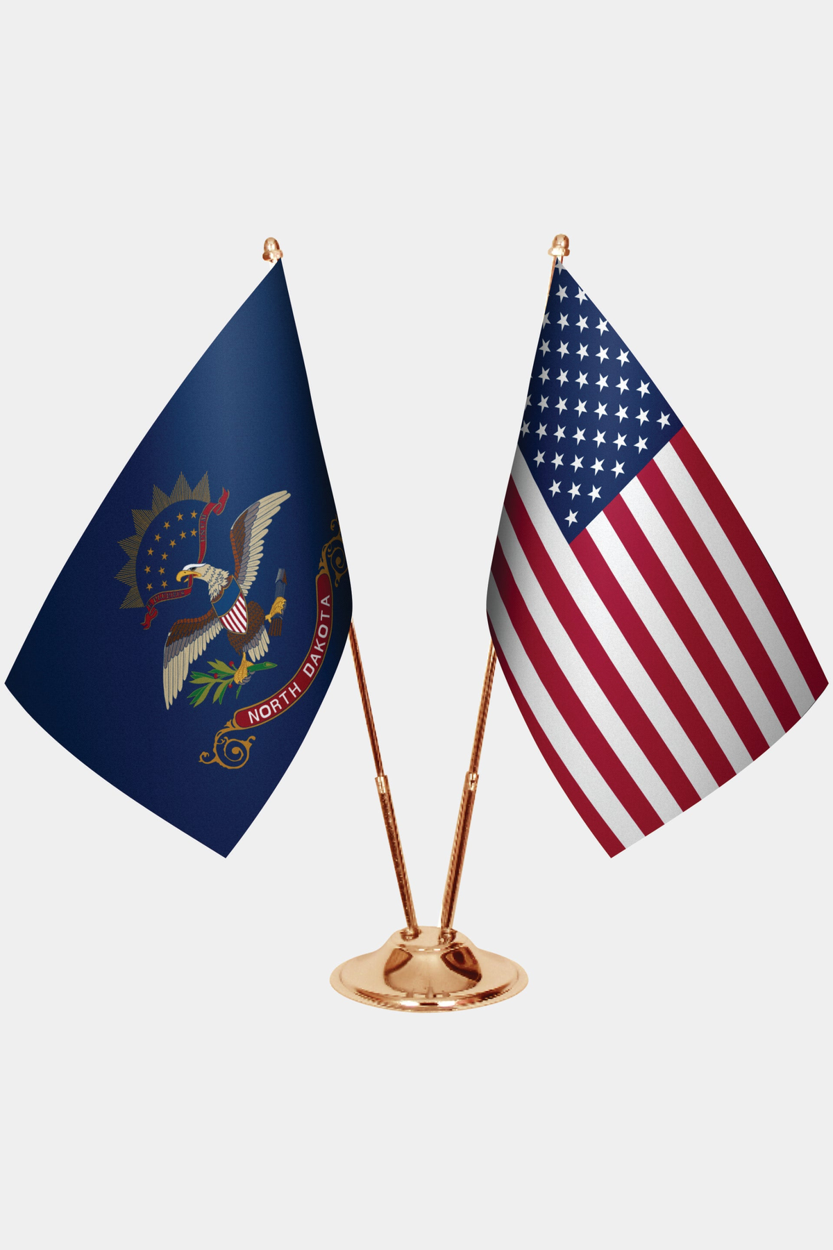 North Dakota Gold Desk Flag