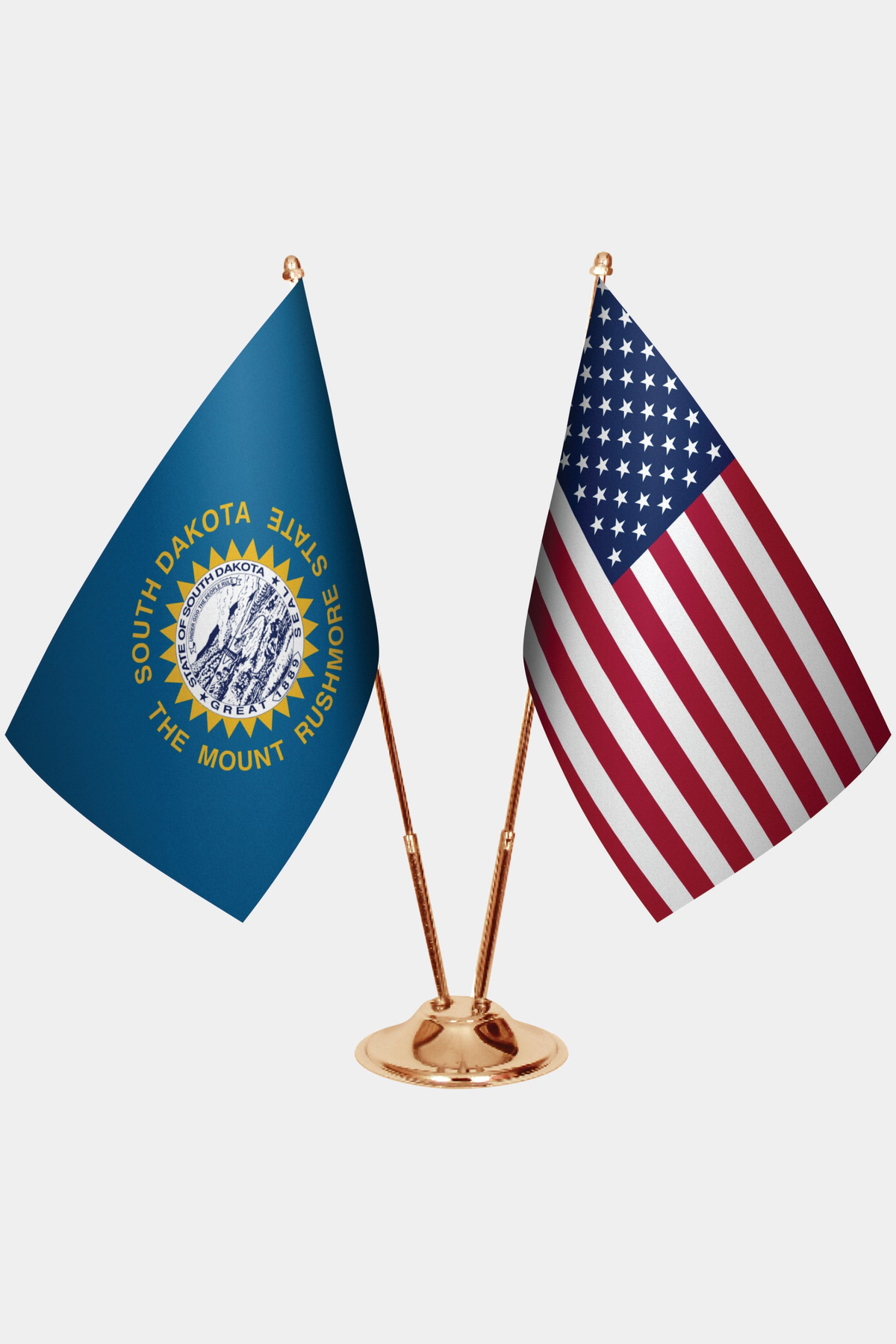 South Dakota Gold Desk Flag