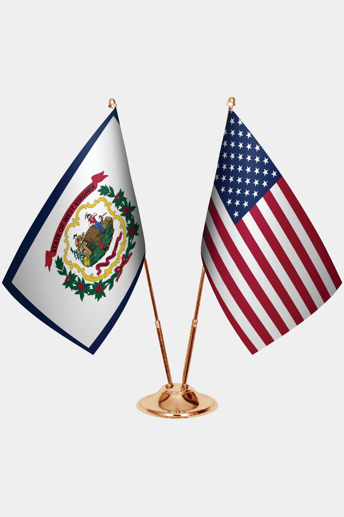 West Virginia Gold Desk Flag