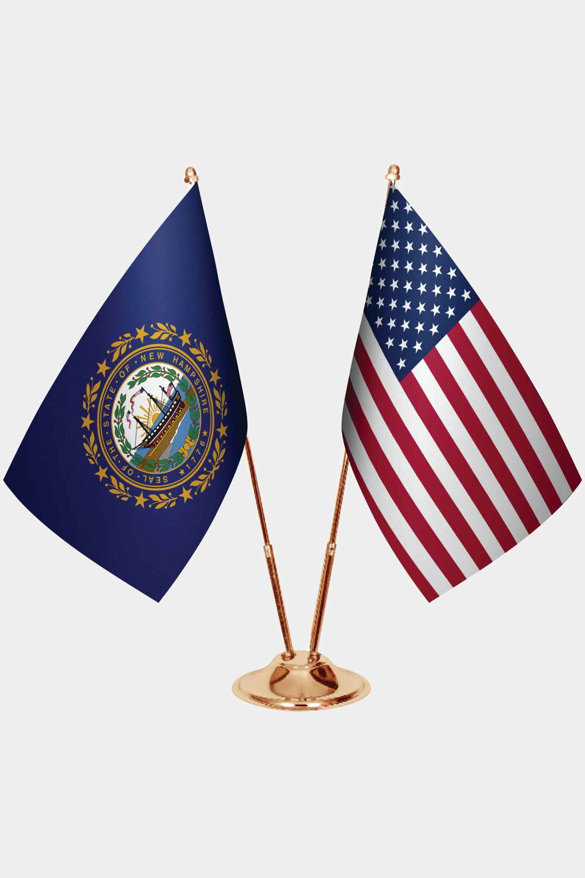 New Hampshire ve ABD Masa Bayrağı Seti