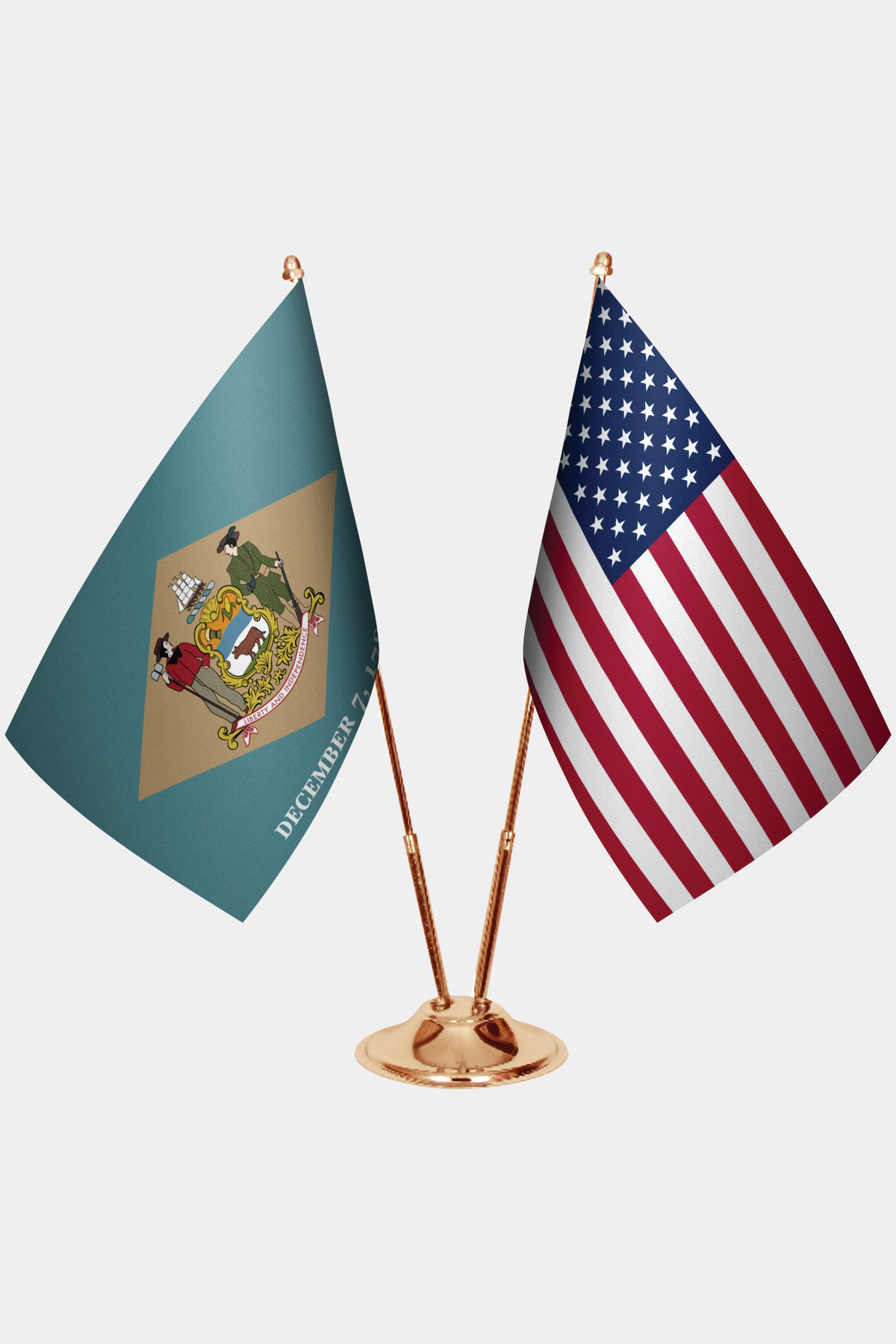 Delaware ve ABD Masa Bayrağı Seti