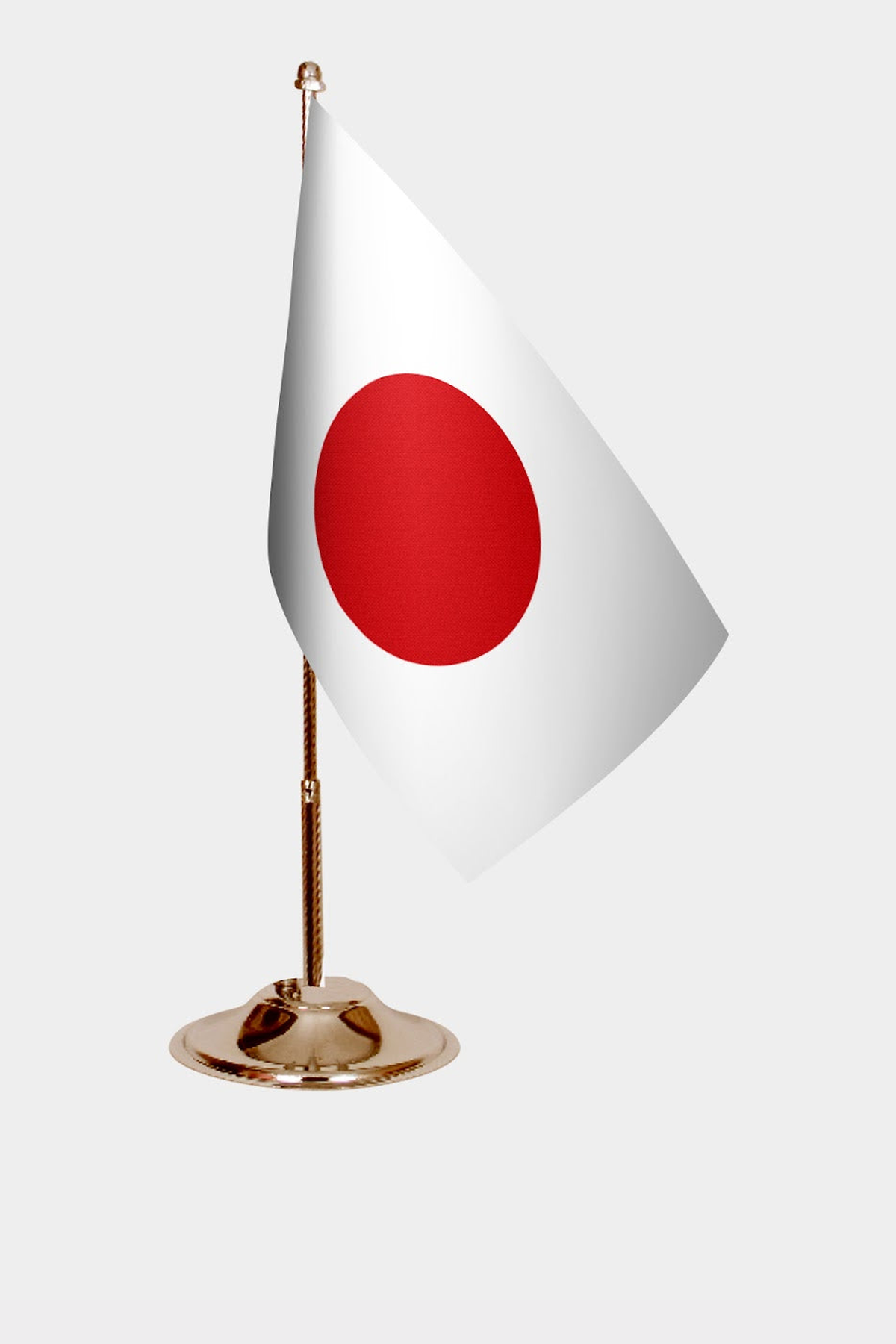 Japan Gold Desk Flag - Premium Metal Stand