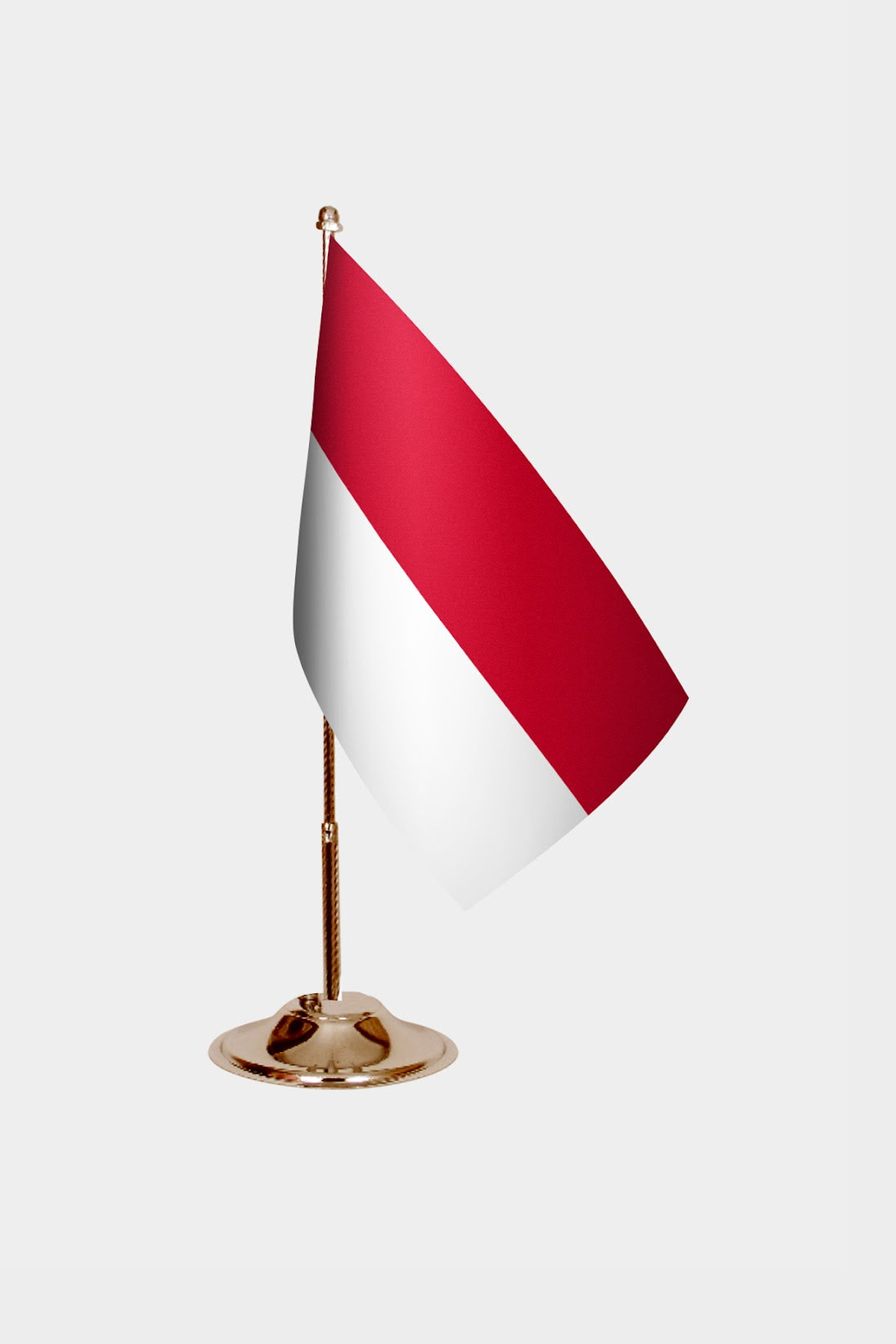 Monaco Gold Desk Flag - Premium Metal Stand