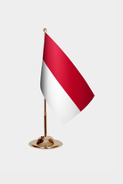 Monaco Gold Desk Flag - Premium Metal Stand