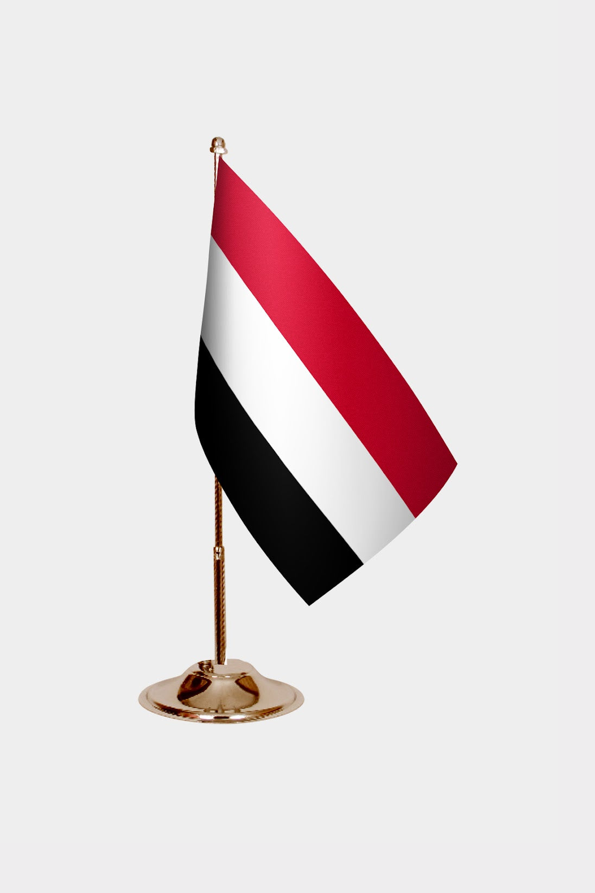 Yemen Gold Desk Flag - Premium Metal Stand