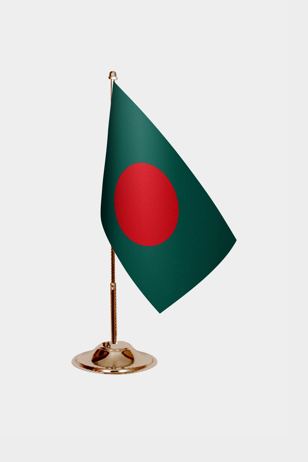 Bangladesh Gold Desk Flag - Premium Metal Stand