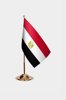 Egypt Gold Desk Flag - Premium Metal Stand