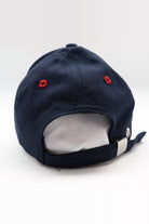 Back view with red eyelets and adjustable strap