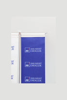 Logo Printed Swallowtail T-Shaped Desk Flag with chrome poles, 8 × 32 cm flags on a weighted base (2)