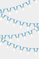 Argentina Triangular Flag Bunting - 50 Meters Premium Pennant Flags for Party Decoration | Professional Quality Raschel Fabric
