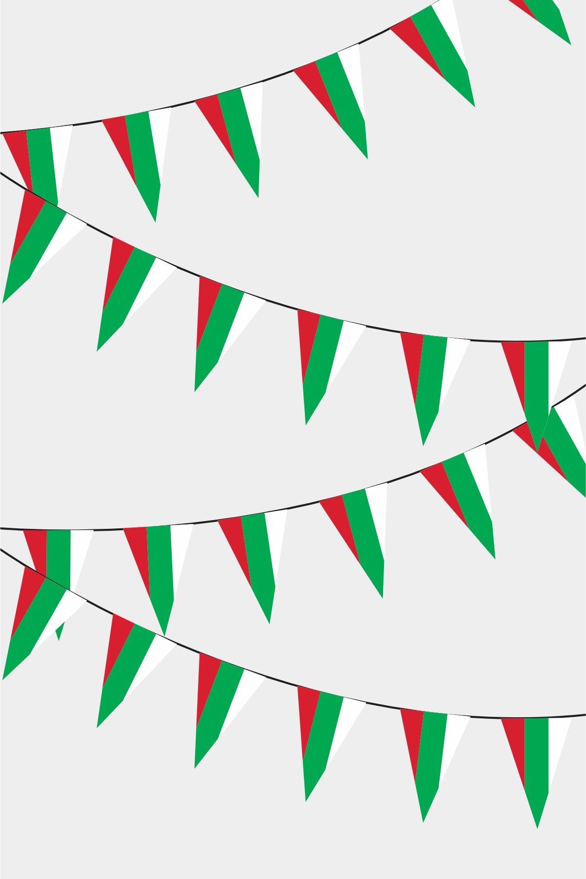 Bulgaria Triangular Flag Bunting - 50 Meters Premium Pennant Flags for Party Decoration | Professional Quality Raschel Fabric