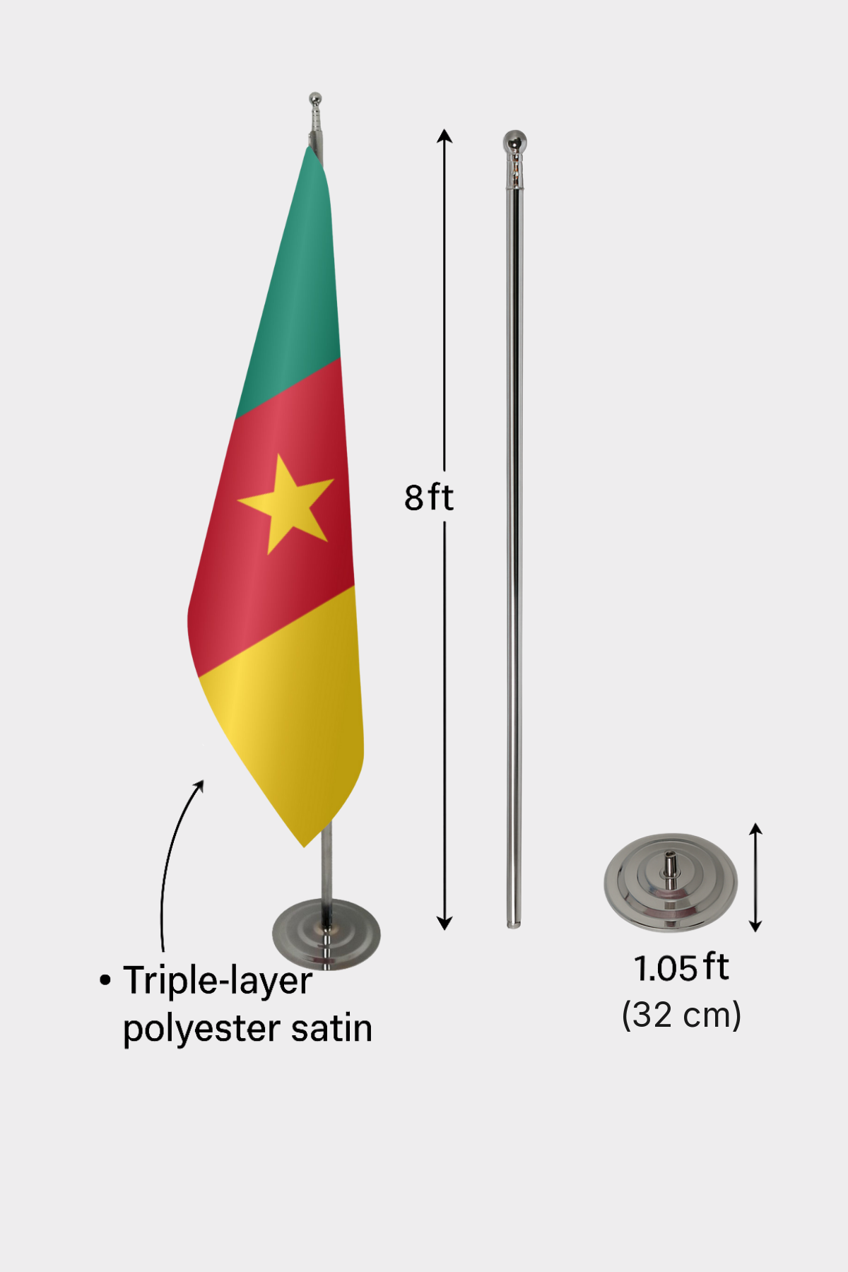 Kamerun Makam Bayrağı — Tören Sunumu