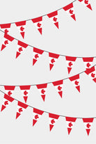 Canada Triangular Flag Bunting - 50 Meters Premium Pennant Flags for Party Decoration | Professional Quality Raschel Fabric