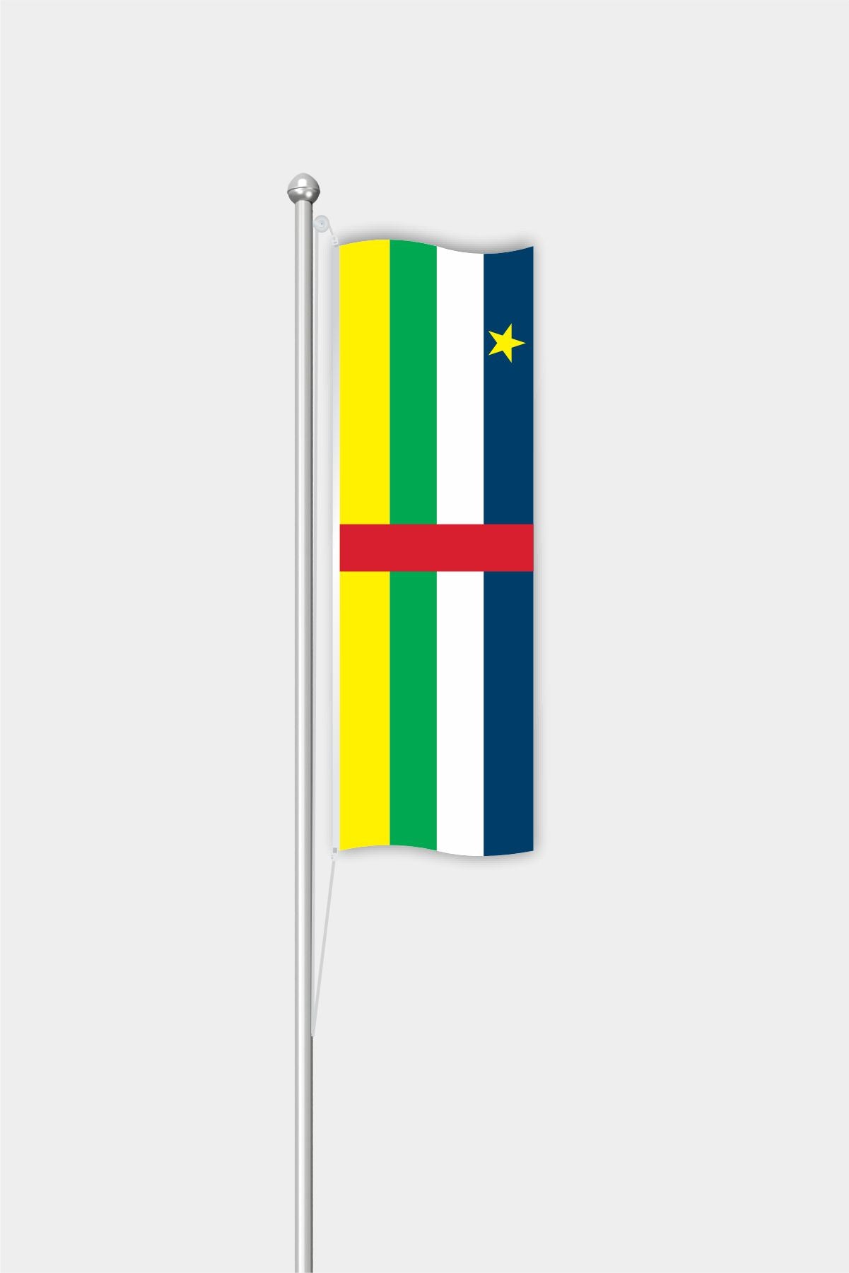 Outdoor Vertical Central African Republic Flag — Polyester