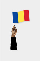 Chad handheld flag on stick - durable polyester country flag for events and parades
