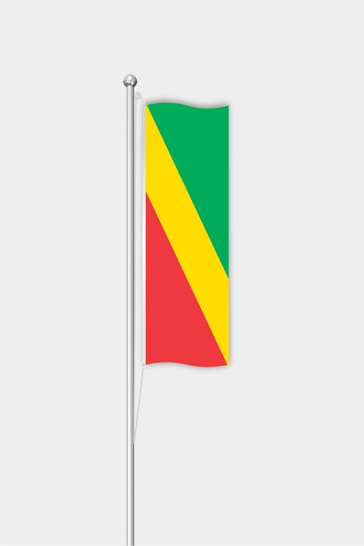 Outdoor Vertical Congo Flag — Polyester