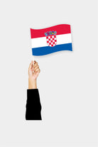 Croatia handheld flag on stick - durable polyester country flag for events and parades