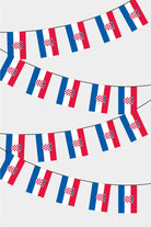 Croatia Rectangular Flag Bunting - 50 Meters Premium String Flags for Party Decoration | Professional Quality Raschel Fabric