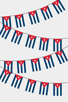 Cuba Rectangular Flag Bunting - 50 Meters Premium String Flags for Party Decoration | Professional Quality Raschel Fabric