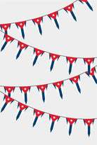 Cuba Triangular Flag Bunting - 50 Meters Premium Pennant Flags for Party Decoration | Professional Quality Raschel Fabric