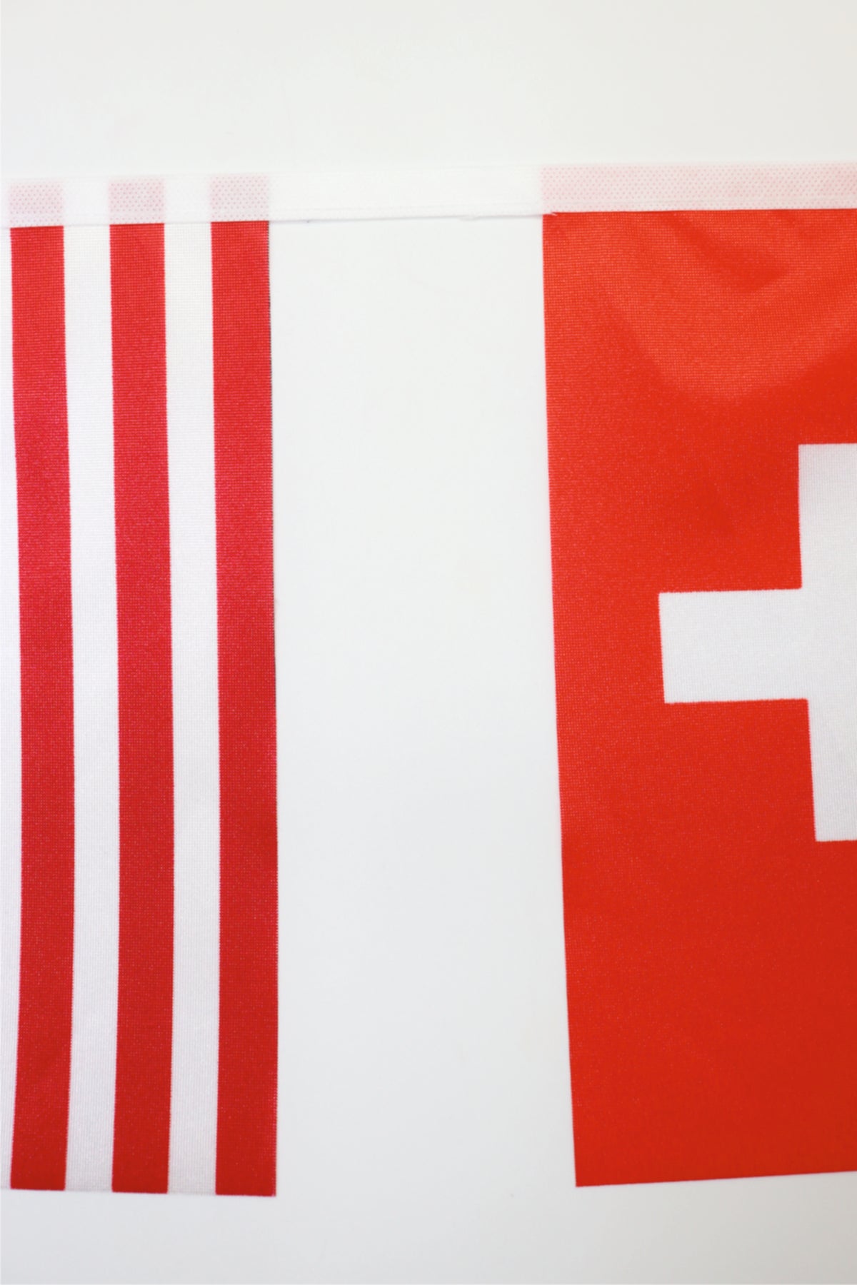 Rectangular Flag Bunting Detail - Strong Polyester Cord Construction